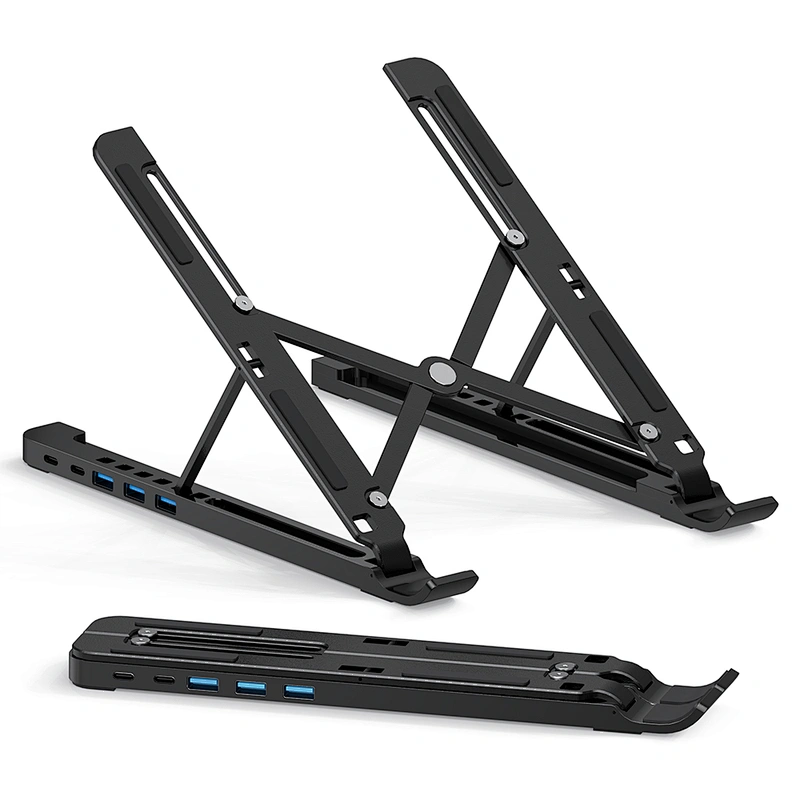 Wholesale X5U Foldable Dock Station Adjustable Laptop Stand With Usb Hub From Laptop Stand Factory